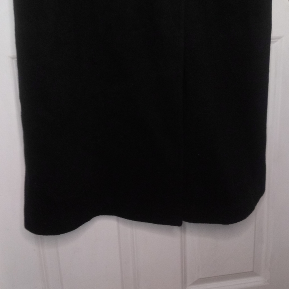 J.Hilary Black Wool Trench Coat Size 14 - Picture 8 of 16